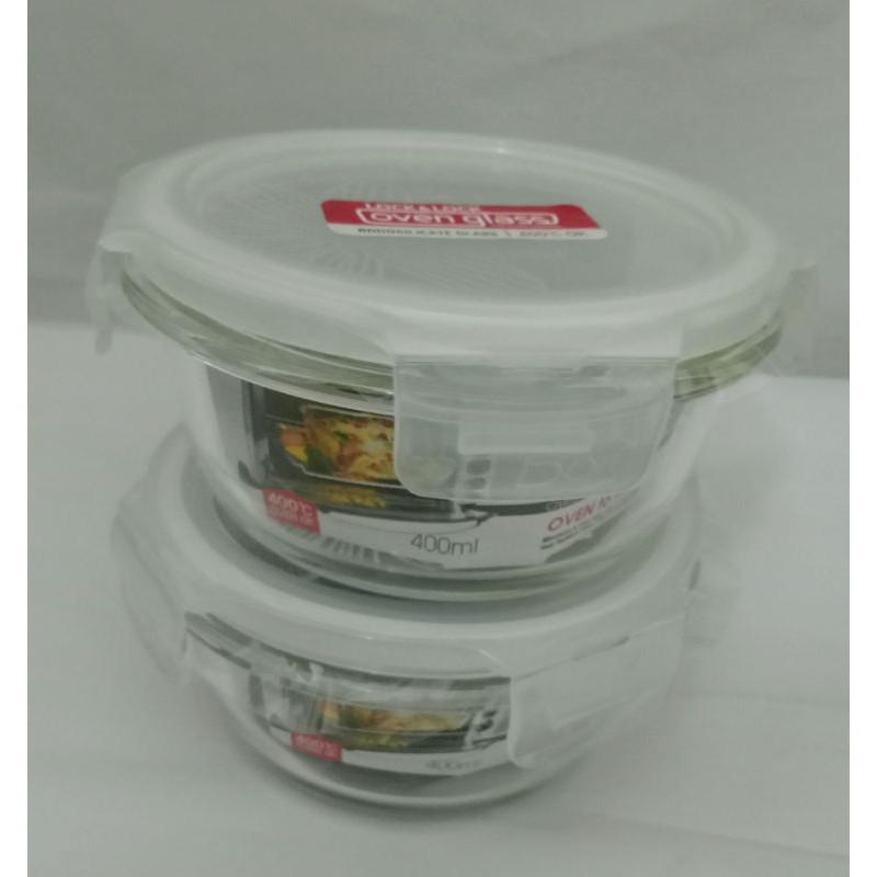 Hộp thủy tinh chịu nhiệt Lock & Lock tròn 400ml
