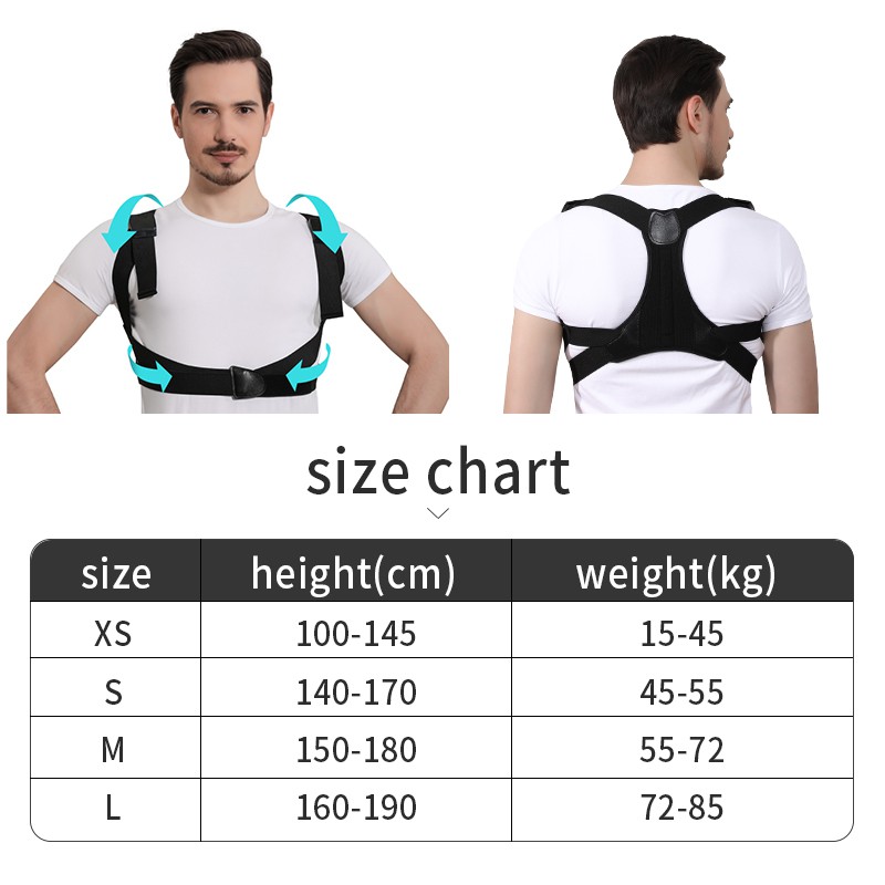 Đai Đeo Hỗ Trợ Điều Chỉnh Tư Thế Lưng Junlaikang Có Nam Châm Cho Nam Nữ