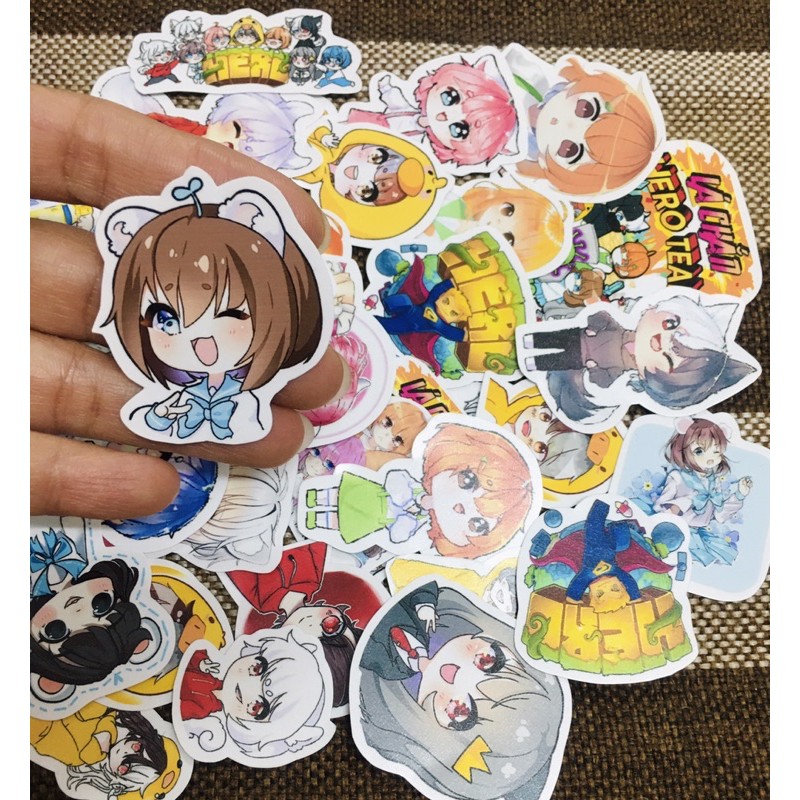 Sticker hero team set 30-60 cái khác nhau ép lụa cắt laze từng ảnh