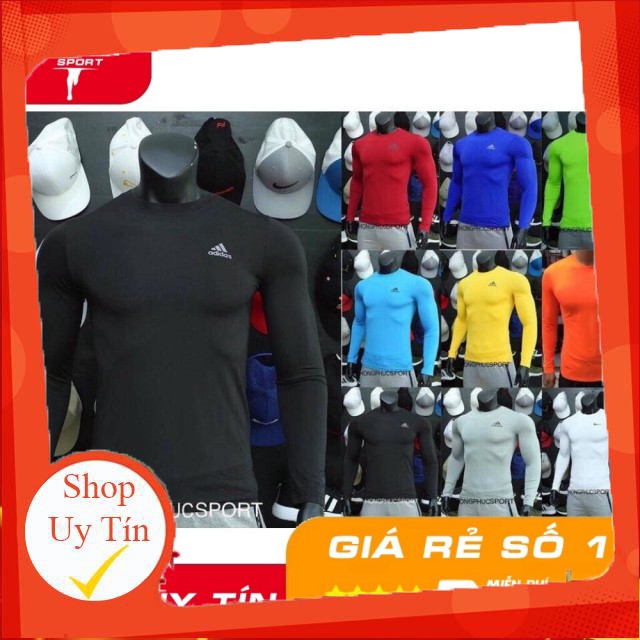 Áo Thun Nam Body Giữ Nhiệt Dài Tay Thể Thao, Đá Bóng Cực Đẹp, Áo Thun Lót Trong Giữ Nhiệt - HỒNG ÂN SPORTS -H