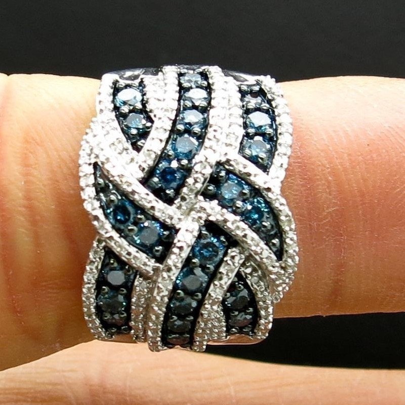 Nhẫn xi mạ bạc đính đá sapphire tự nhiên chất lượng