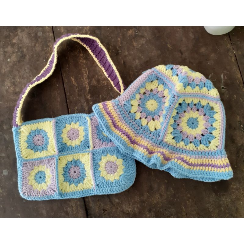 COMBO TÚI NÓN LEN CROCHET