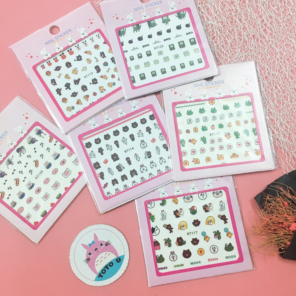 Nail sticker/ dán móng tay cute (ib chọn mẫu)