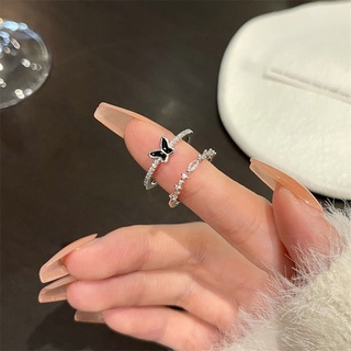 Nhẫn Hợp Kim Hình Bướm Đính Đá Thời Trang