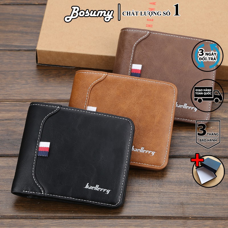 Ví nam kiểu ngang full hộp thời trang 3 màu lịch lãm D1308