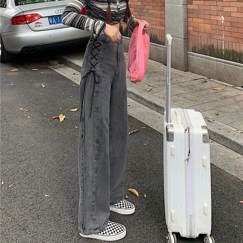 COZOK Quần jean ống rộng dáng ôm thời trang