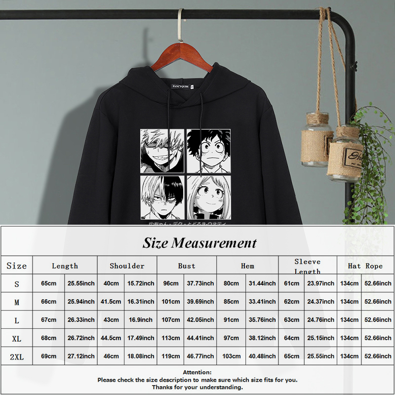 Áo hoodie in họa tiết nhân vật hoạt hình 3D My Hero Academia 9