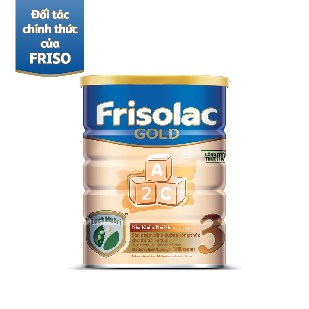 Sữa Frisolac Gold 3 - 1.5kg Mẫu Mới Date Mới Nhất 2020
