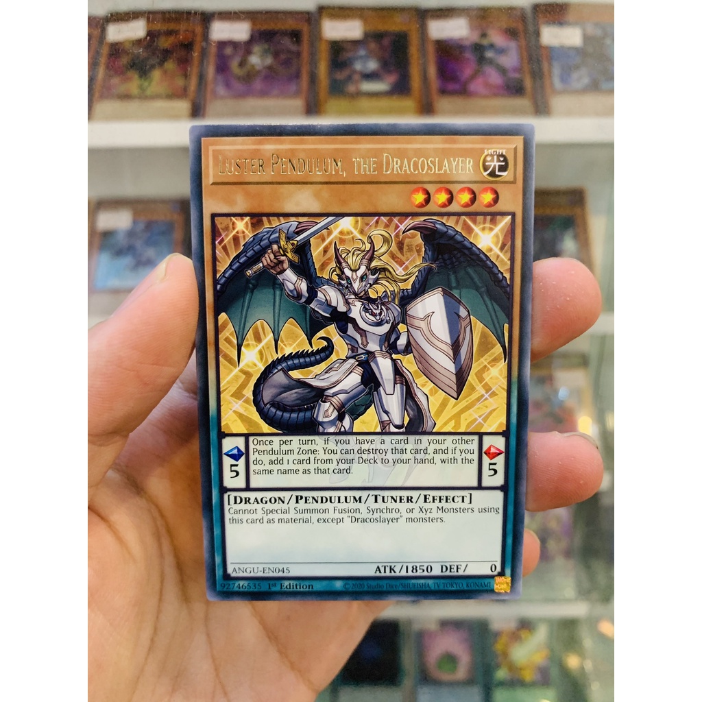 Thẻ Bài YugiOh! Mã ANGU-EN045 - Luster Pendulum, the Dracoslayer - Rare - 1st Edition