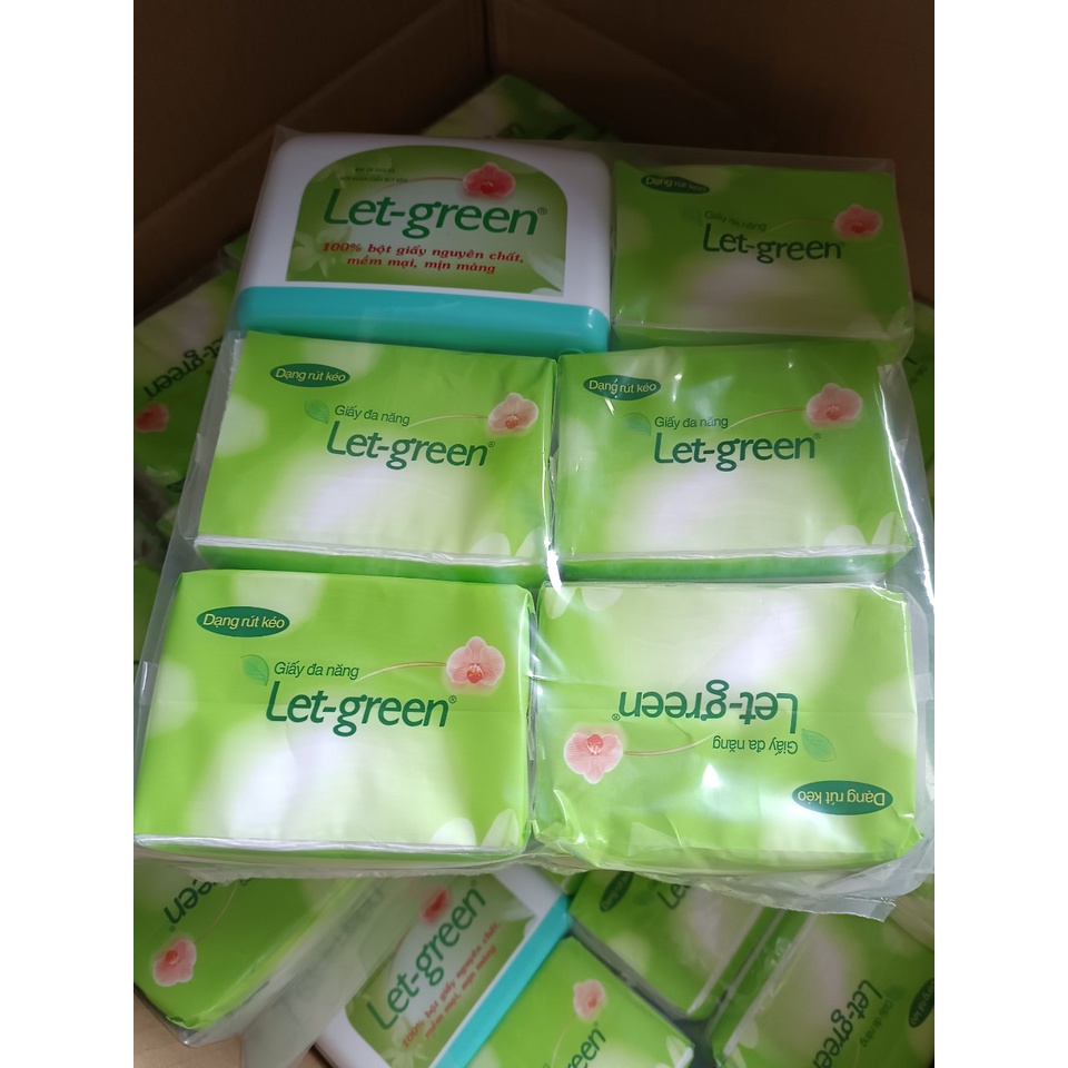 Khăn giấy vệ sinh Let-Green cao cấp 130 tờ:- mua 06  Đảm bảo sự sạch sẽ và an toàn cho gia đình