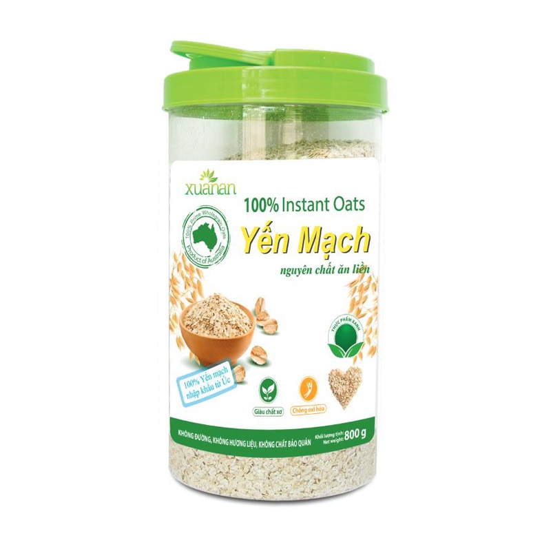 Yến Mạch Nguyên Chất Xuân An  Hộp  800g