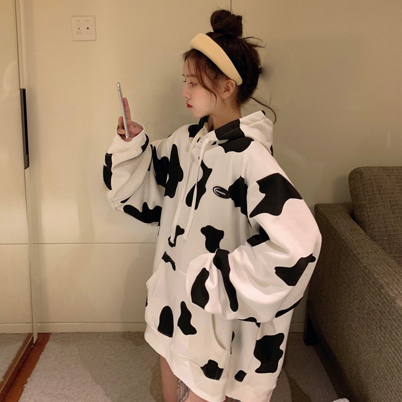 ÁO HOODIE BÒ SỮA FORM RỘNG