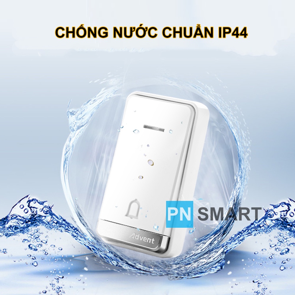 Chuông Cửa Không Dây Chống Nước, Không Dùng PIN Advent P710 (Phiên bản nâng cấp)