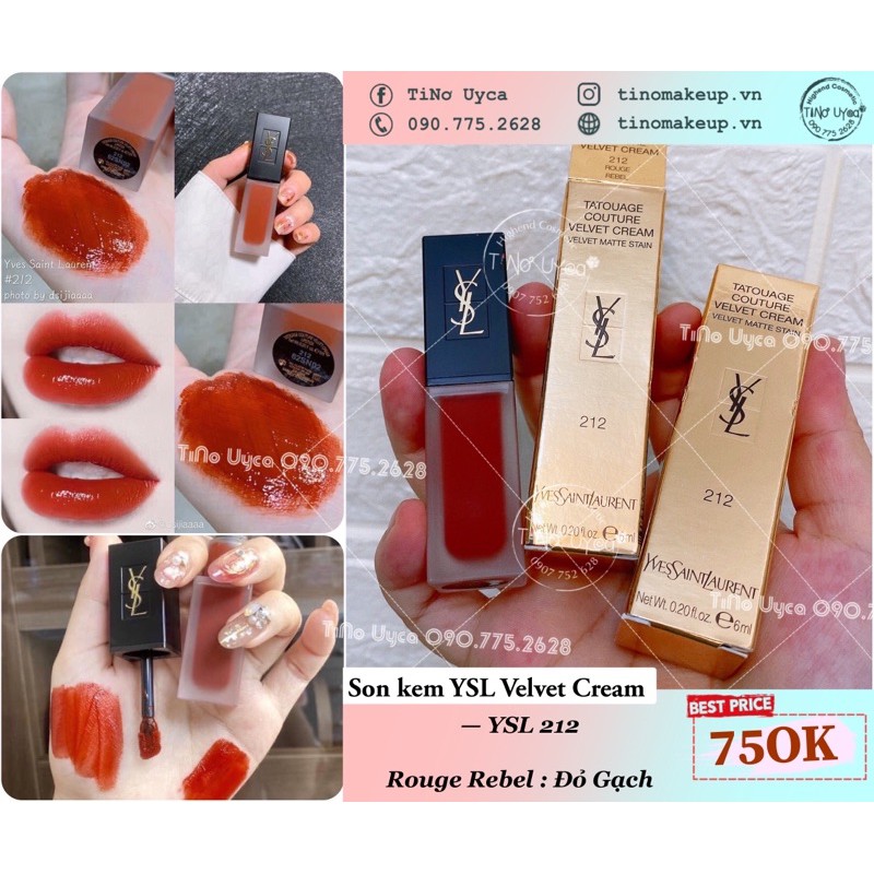 SON KEM LÌ YSL VELVET CREAM/ YSL MATTE STAIN