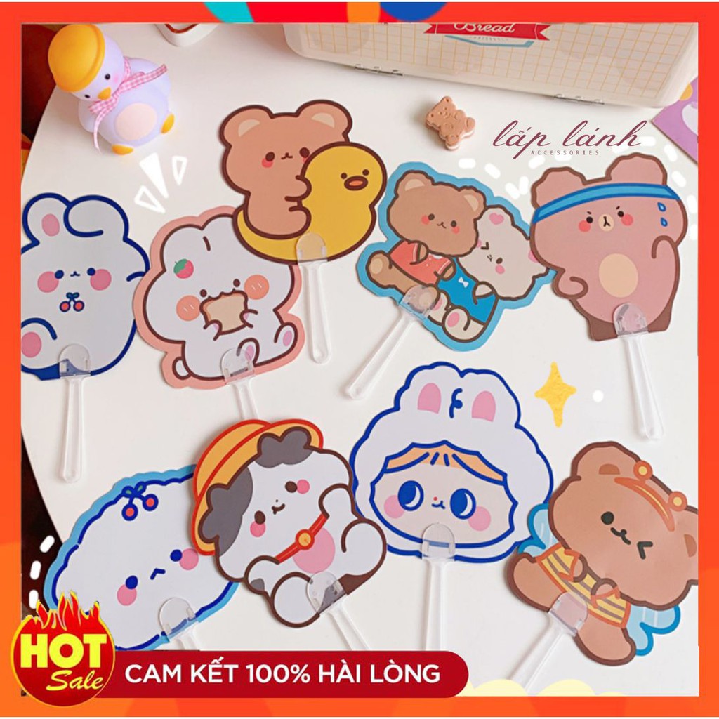 [HOT] QUẠT NHỰA CẦM TAY MINI HOẠ TIẾT HOẠT HÌNH ĐÁNG YÊU NHIỀU KIỂU TUỲ CHỌN PHONG CÁCH HÀN QUỐC