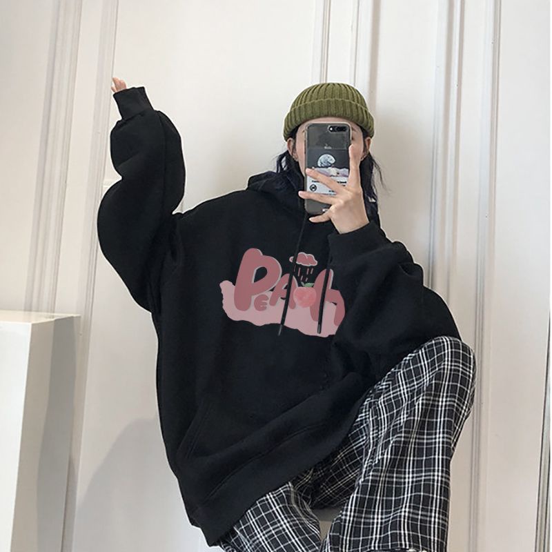 Áo Khoác Cotton Có Mũ Trùm Dáng Rộng Thời Trang Mùa Đông Phong Cách Hàn Quốc Cho Nữ