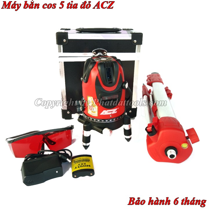 Máy bắn cos laser 5 tia đỏ-Máy cân mực 5 tia đỏ ACZ-Đầy đủ phụ kiện-Bảo hành 6 tháng