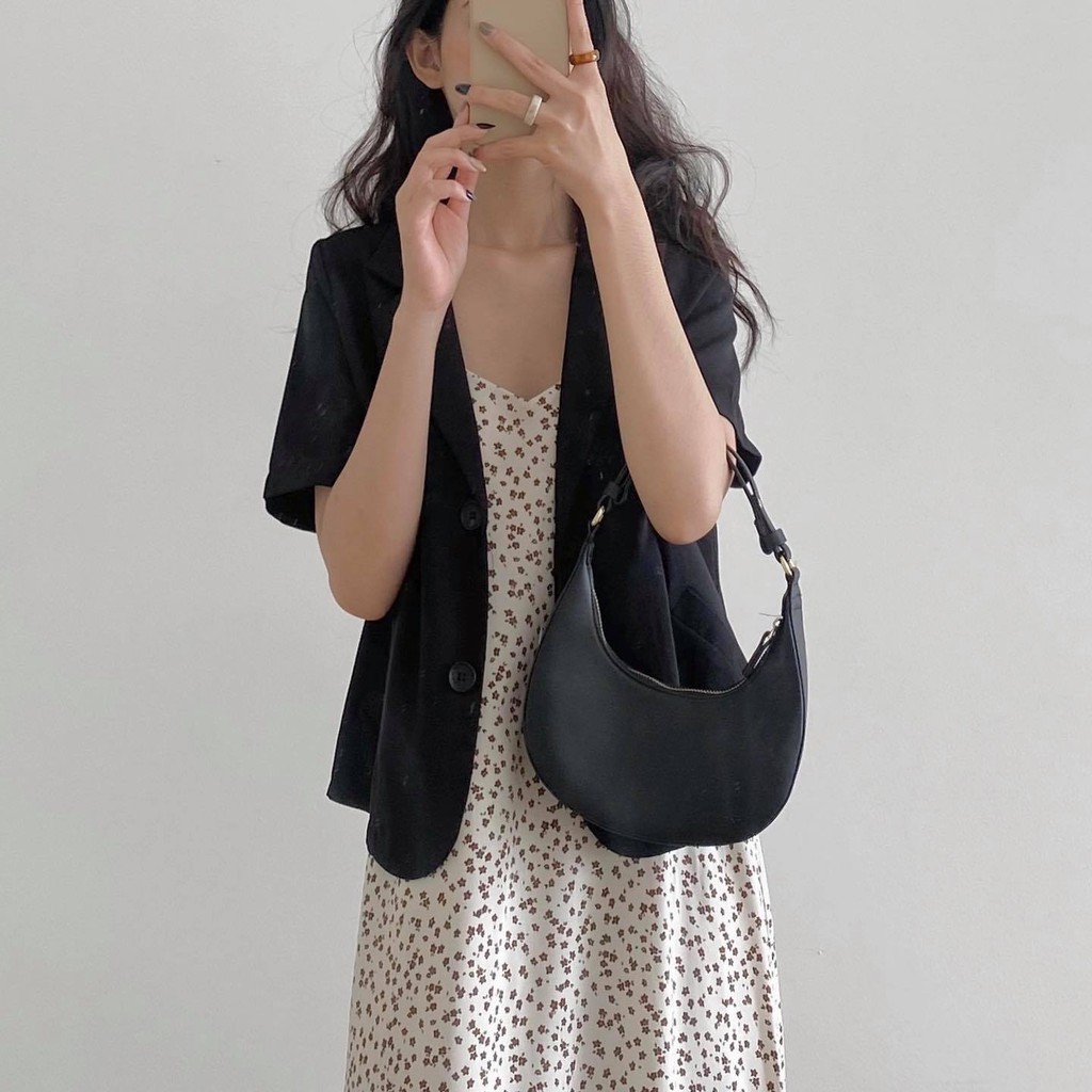 [Mã FAGREEN1505 giảm tới 30K đơn 99K] Áo blazer cộc tay dáng ngắn 2 cúc _ A0167 | BigBuy360 - bigbuy360.vn