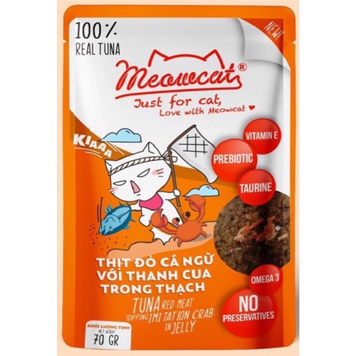 Pate Meowcat cho mèo trên 2 tháng tuổi 70gr các vị Petemo Pet Shop