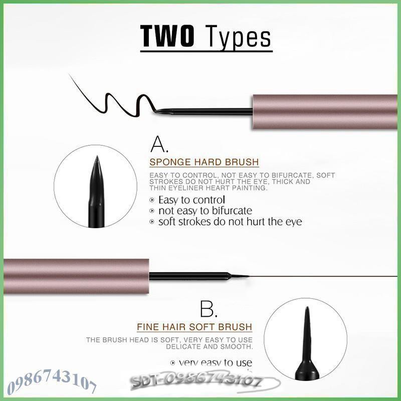 Bút kẻ mắt dạng nước O.TWO.O Rose Gold Waterproof Liquid Eyeliner ARE2