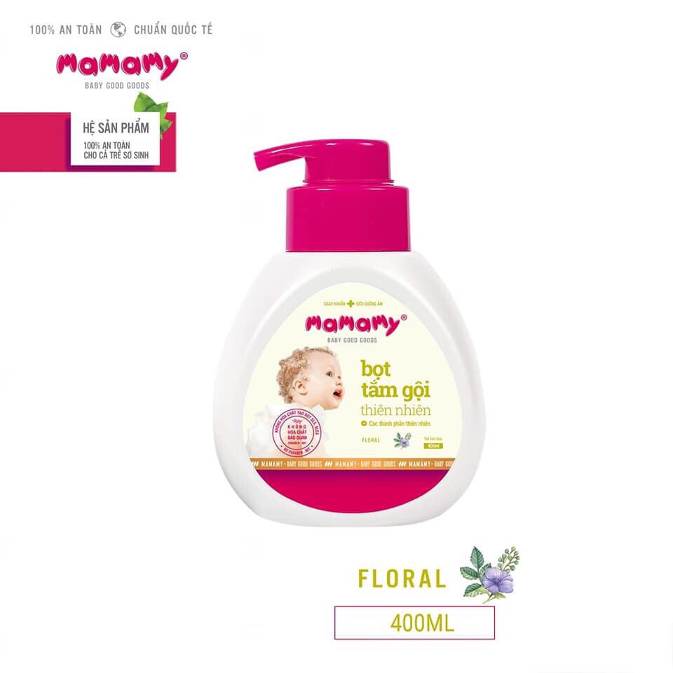 Bọt tắm gội Mamamy 400ml ( sữa tắm gội 2 trong 1 Hương Thiên Nhiên )