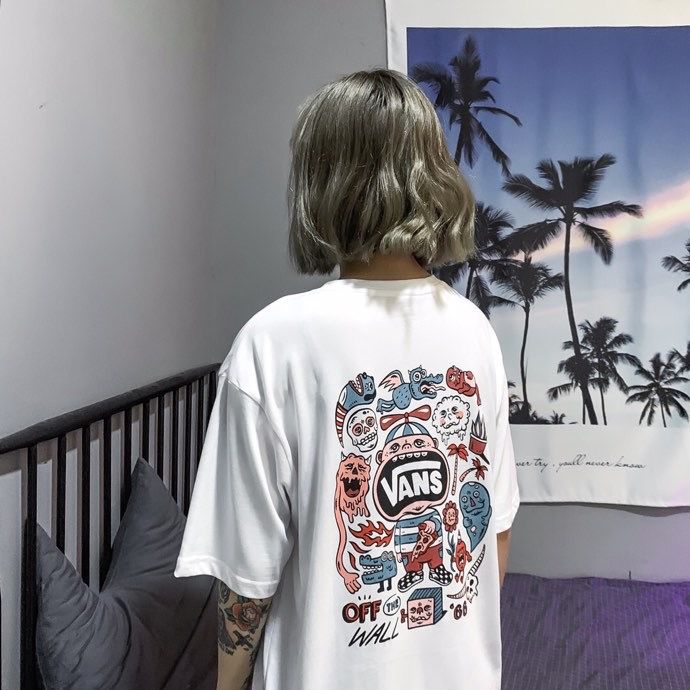 Áo Phông Nữ Short Sleeve T-shirt Summer Korean Couple Student Loose Half Sleeve T-shirt Fashion