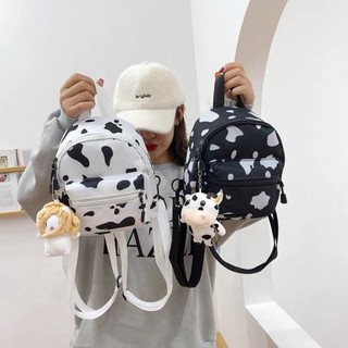 [ SIÊU HOT] Balo nam nữ thời trang họa tiết bò sữa kiểu mới size mini, đôc đáo hàng chất lượng style kitishop