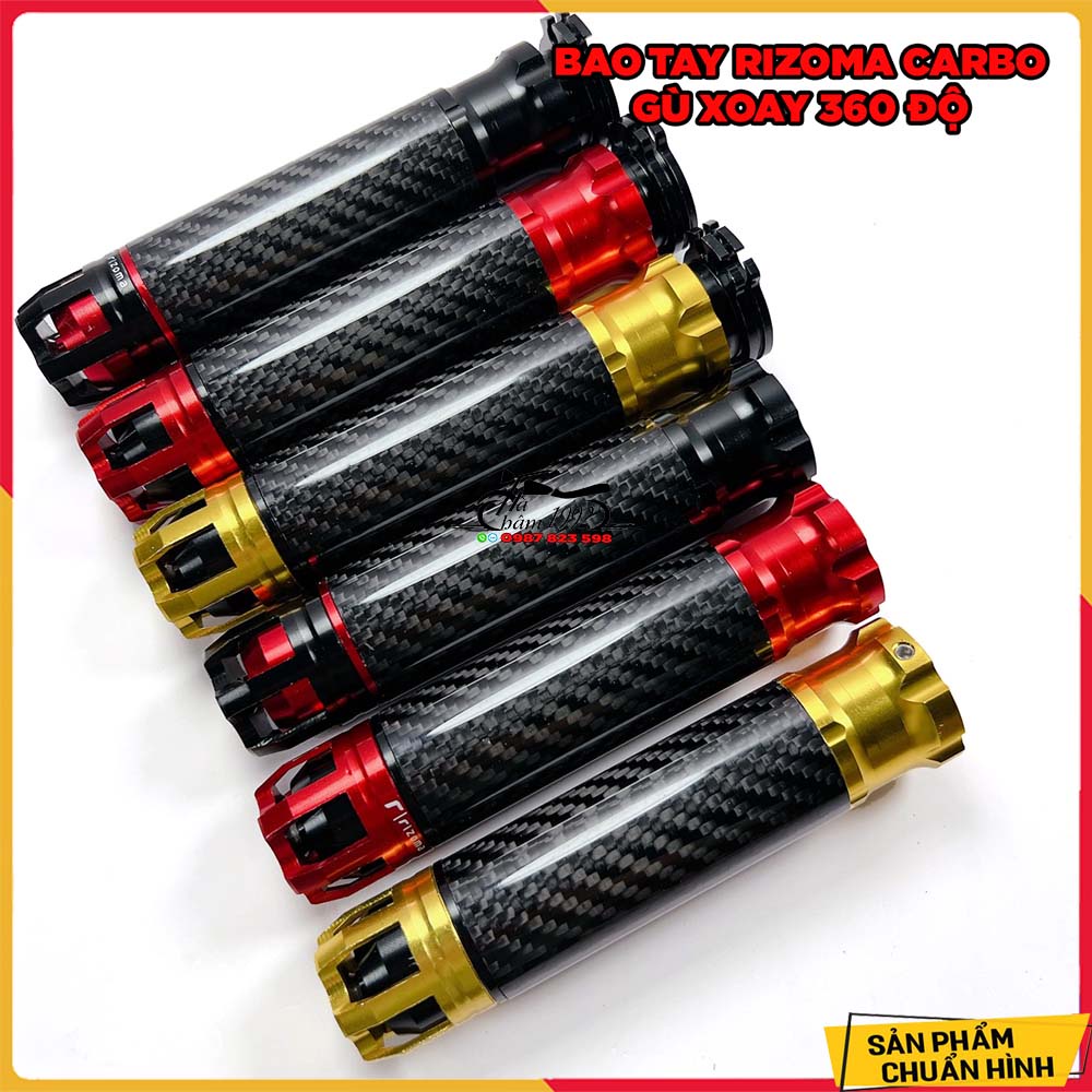 Bao Tay Carbon Rizoma Gù Xoay Phù Hợp Gắn Sh Các Dòng Xe Fi
