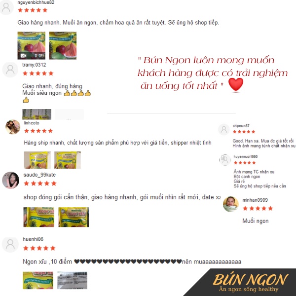 Muối Sấy Ngọc Yến Chấm Hoa Quả - Đặc sản Đồng Tháp Chính Hãng 100gr, Bao Bì Mới - Bún Ngon