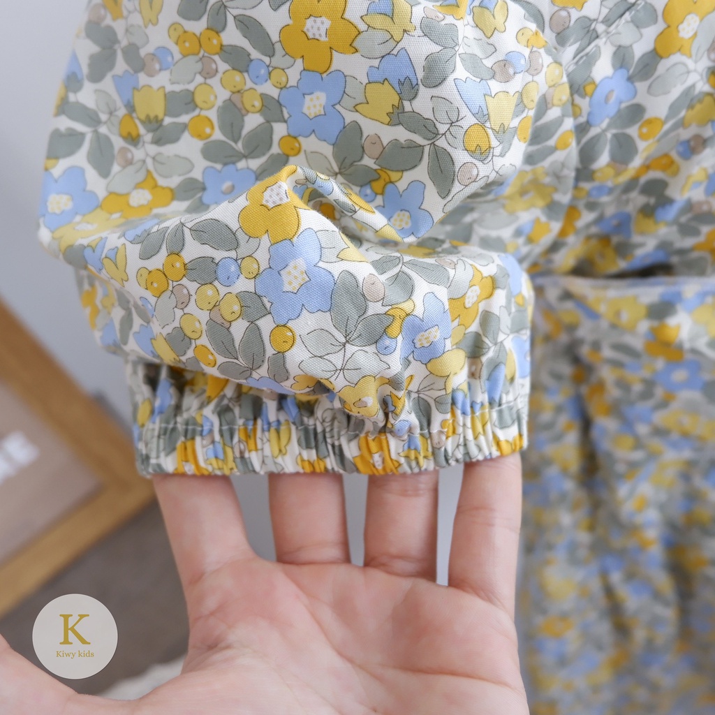 Váy bé gái KIWY KIDS chất cotton thoáng mát thắt nơ Kidsh2187 cho bé 24-40kg