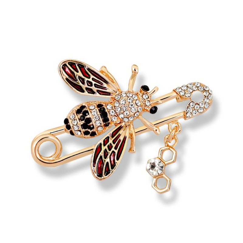Ghim Cài Áo Hình Con Ong Đính Đá Sang Trọng Cho Nữ