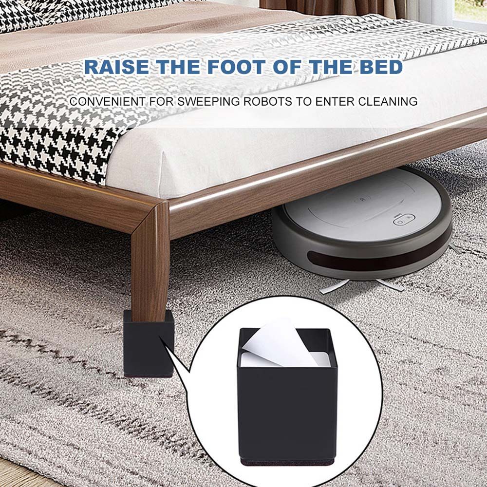 Bộ 2 đế kê chân đồ nội thất hỗ trợ nâng cao chịu lực tốt chống trơn trượt không gây tiếng ồn chống mài mòn