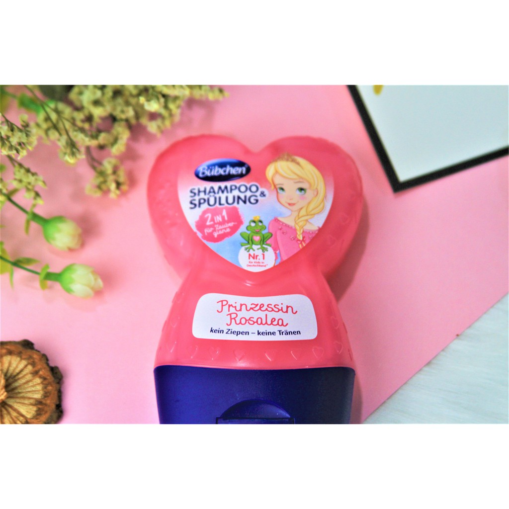 Dầu gội xả cho bé Rosalea 2in1 Bubchen Đức 230ml Prinzessin Rosalea