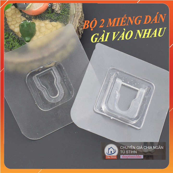 (Hoàn $) Set 2 Miếng Dán Gài Được Vào Nhau Treo Đồ Tiện Lợi (STIHN)