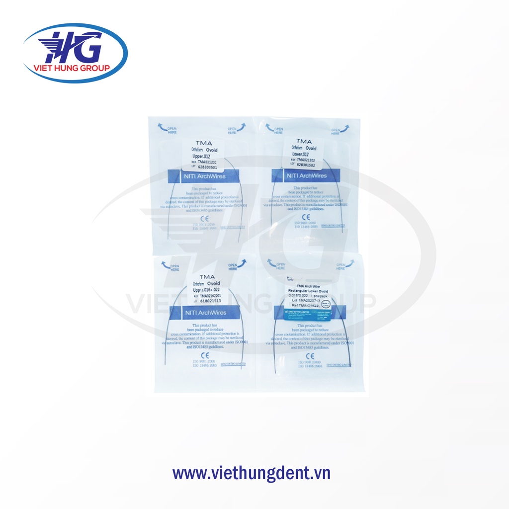 Dây Cung Niềng Răng TMA Hàm Trên / Dưới SINO Tạo Ma Sát Tốt - VIỆT HÙNG GROUP
