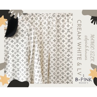 Đồ bộ pyjama hoạ tiết hoa trà chất liệu lụa Mango