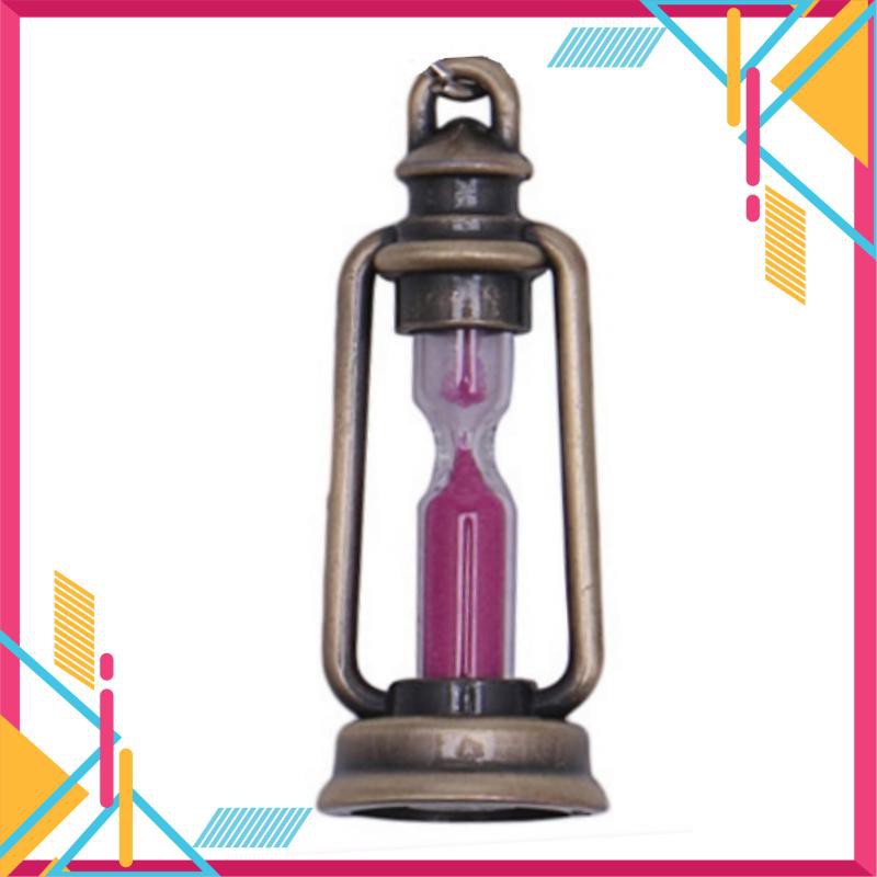 ❤️Evoucher🚛 Móc chìa khóa thời gian đồng hồ cát-chất liệu xi mạ đồng (màu ngẫu nhiên) 206671-1