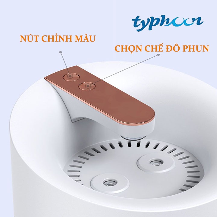 Máy phun sương tạo ẩm cao cấp 3L, máy xông tinh dầu thơm phòng, đèn xông tinh dầu phòng ngủ - Venushop