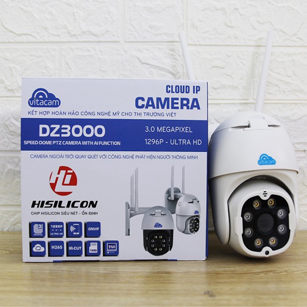 Camera Ngoài Trời Vitacam DZ3000 3.0Mpx 1296P Ultra HD - Hàng Chính Hãng