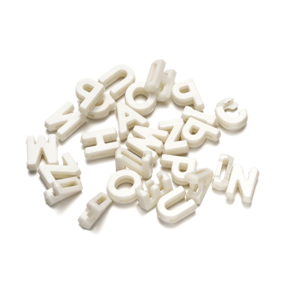 Set hạt xỏ St.kunkka 20g 12.5mm bằng acrylic kiểu chữ cái làm vòng tay/ dây chuyền