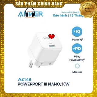 Củ Sạc Nhanh 20w Nano  Sạc Cực Nhanh Đầu Ra Chân Type C