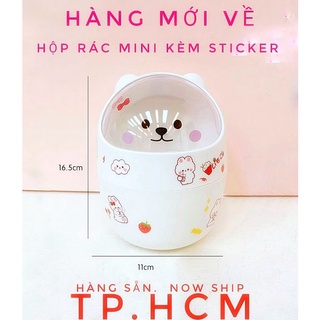 THÙNG RÁC MINI SIÊU DỄ THƯƠNG (KÈM STICKER) SALE SHOP MỚI