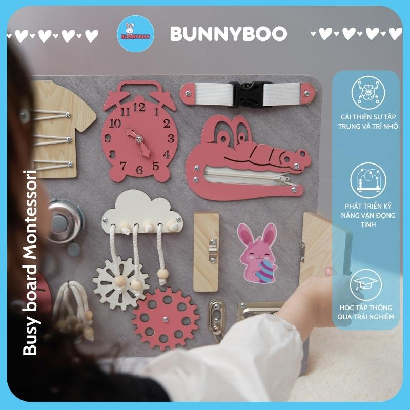 Busy Board Bảng Bận Rộn Đồ Chơi giáo Dục Thông Minh BUNNYBOO giúp Bé giải Trí Phát Triền Kĩ Năng Tư Duy Cho Bé