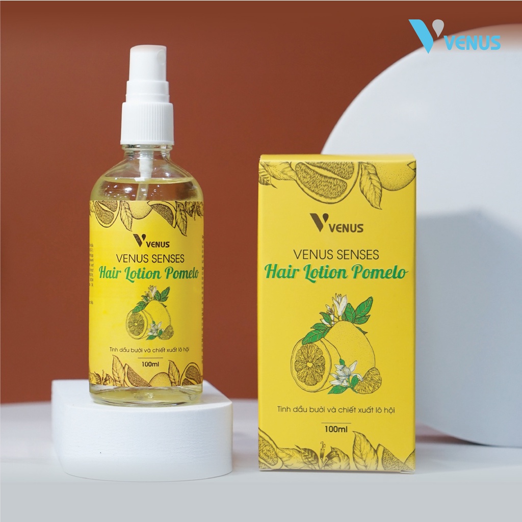 Xịt tóc, Tinh dầu bưởi, Xịt bưởi Venus Senses Hair Lotion Pomelo chính hãng, kích mọc tóc, giảm rụng tóc, chăm sóc tóc