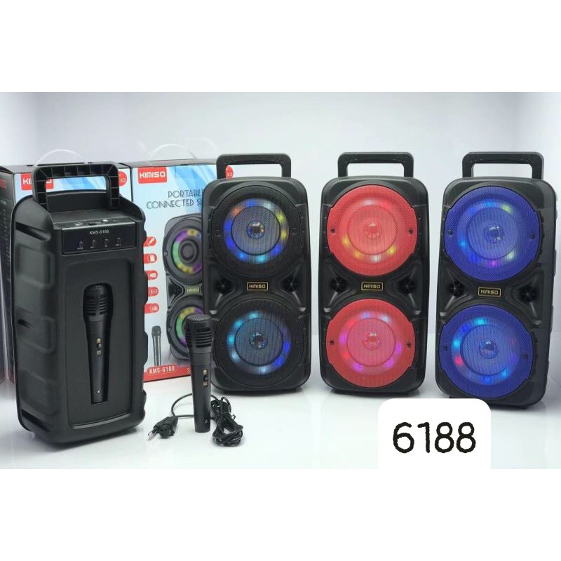 Loa Bluetooth Kimiso KMS-6188 Tặng kèm míc có dây