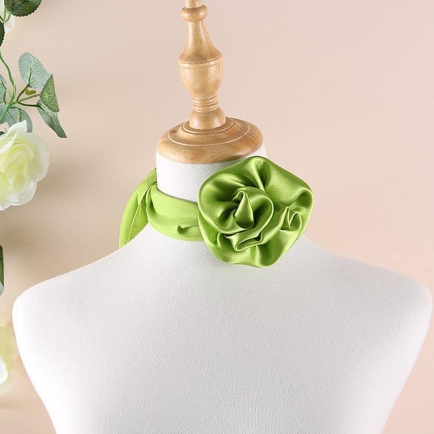 [Hàng Xịn, Giá Tốt] Khăn Lụa Vuông Trơn, Khăn Turban Công Sở Màu Cam Nhạt - Chất Liệu Satin - Size 60x60cm - Mã SD009