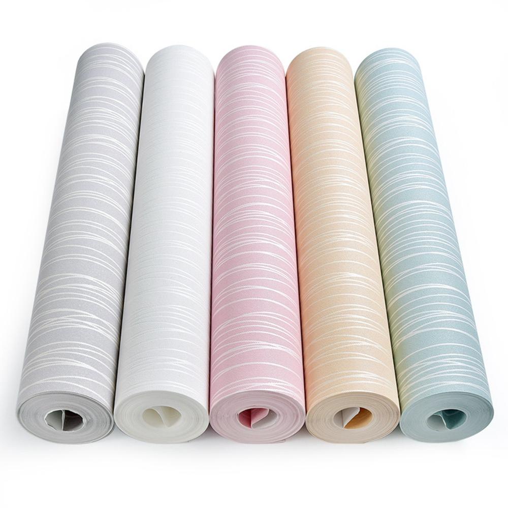 Giấy Dán Tường Bằng Vải Không Dệt In Nổi Họa Tiết Kẻ Sọc 20.8In x 32.8Ft Có Thể Tháo Gỡ Trang Trí Nhà Cửa