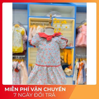 [FreeShip – Hàng cao cấp]  Váy thiết kế cổ lệch nơ