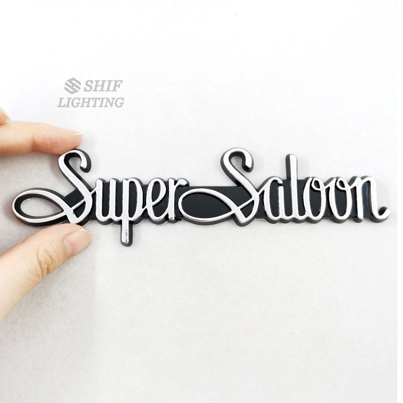 Logo họa tiết Super Saloon chất liệu ABS trang trí xe Toyota