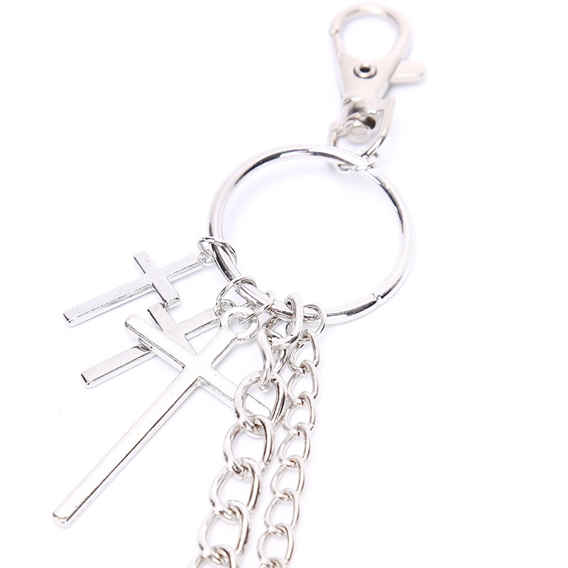 Dây xích móc khóa dài 2 lớp gắn quần jean nam/nữ